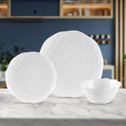 Vajilla de Cerámica Flor Chefmaker 12 Piezas Para 4 personas Blanco Formas irregulares - Chefmaker.com.mx